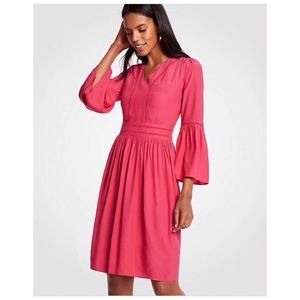 ANN TAYLOR Ladder Lace Detailed Bell Sleeve Dress